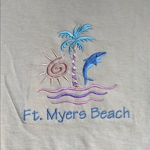Fort Myers Beach Embroidered Tee